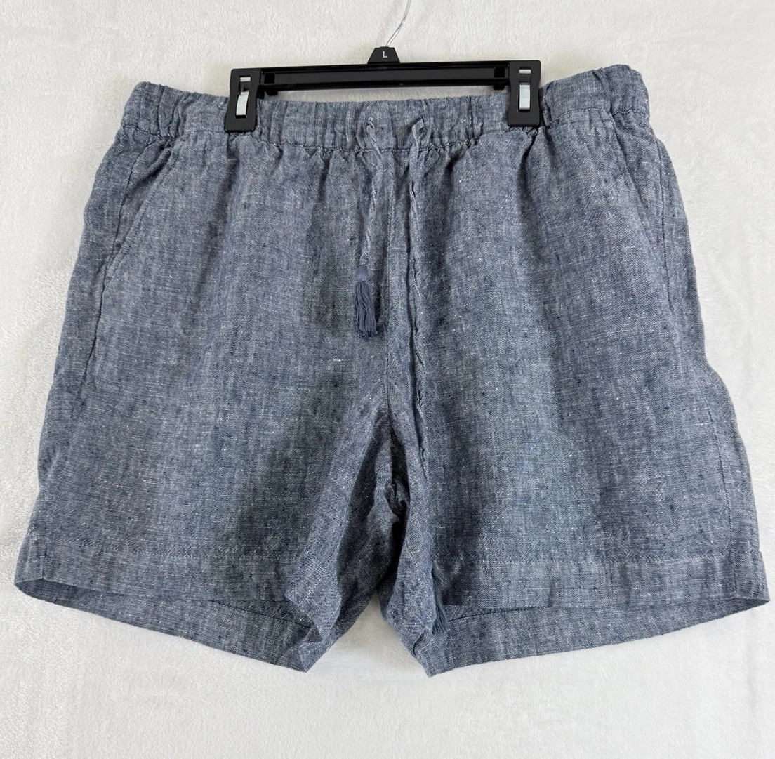 Talbots 100% Linen Shorts Large Blue Pull On Womens
Opens in a new window or tab