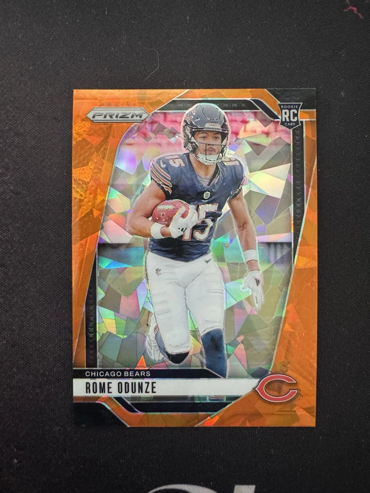 2024 Panini Prizm - Rookies Rome Odunze #385 Orange Ice Prizm (RC)