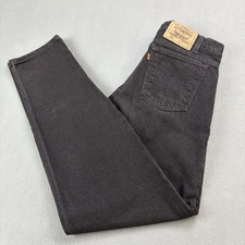 Vintage 90s Levi s 550 Relaxed Fit Tapered Orange Tab Jeans Size 32x32 in. Black