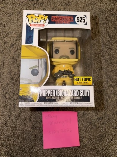 Funko Pop! Hopper Biohazard Suit Stranger Things Hot Topic Excl #525 New w box