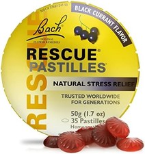 Rescue Pastilles Black Currant Natural Stress Relief Lozenges Homeopathic