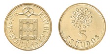 Portugal 5 Escudos, 1986-2001, KM #632, Mint
