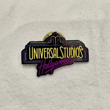 Universal Studios Hollywood Neon Vintage Marquee Logo Enamel Pin