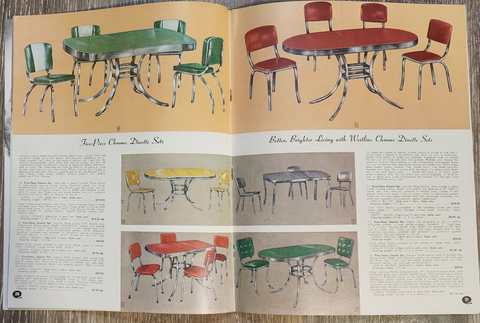 Vintage 1949 MCM Westline Furniture Catalog Western Auto