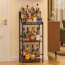 Trapezoidal Liquor Cabinet Bar for Home, Step...