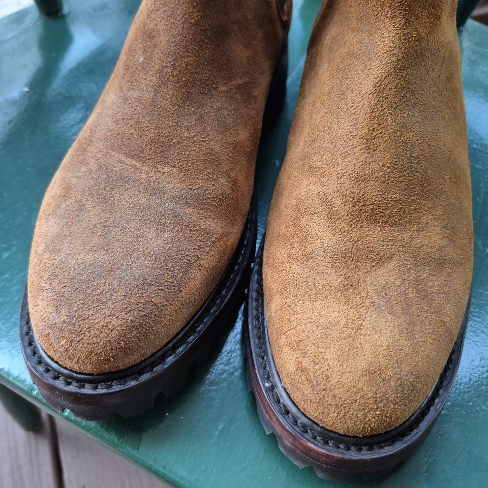 Bota Taylor Stitch The Ranch para Hombres 8.5 Redwood Gamuza Encerada Chelsea Preppy Exterior Foto 2 de 4