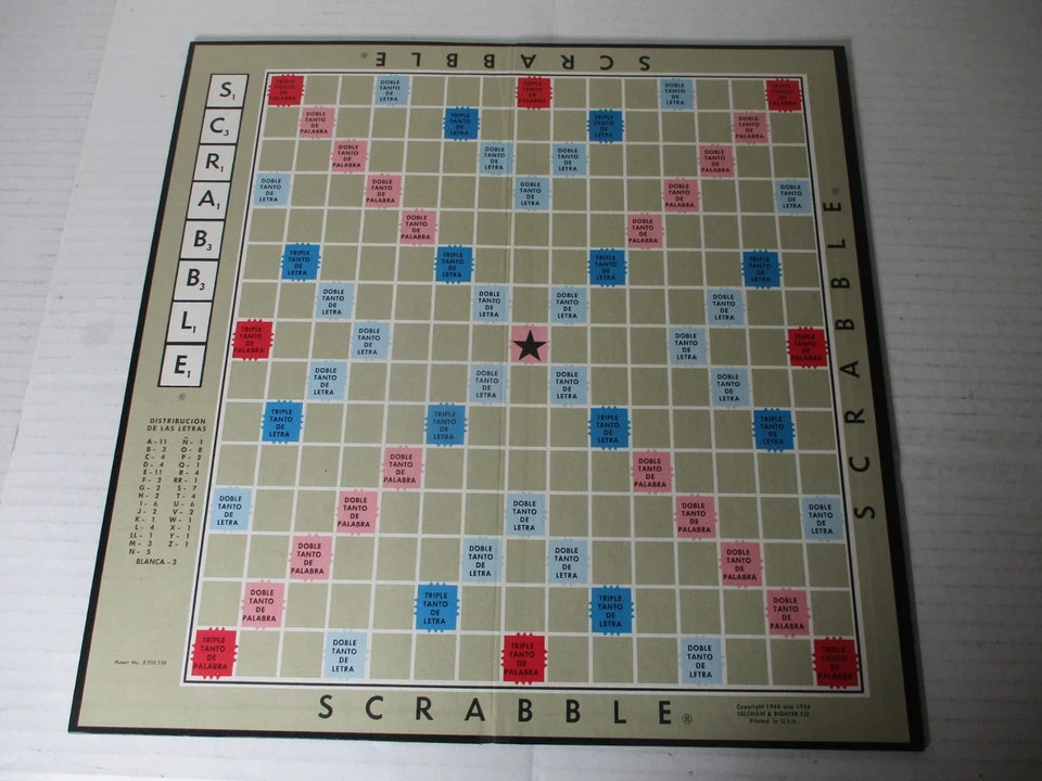 VINTAGE Scrabble Foreign Edition SPANISH S&R 1955 Wood Trays Tiles COMPLETE - Image 4 of 4