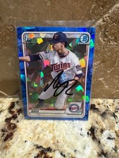 2020 Bowman Chrome Draft Sapphire #BD-63 Marco Raya Twins 1st Bowman IP Auto
