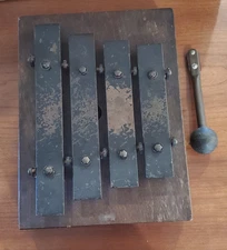 Antique JC Deagan Dinner Chimes No. 300 Wall Mount Xylophone W/Original Mallet