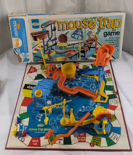 Vintage Ideal 1970's Mouse Trap Game In Box 2601-3 Original Box Almost Complete
