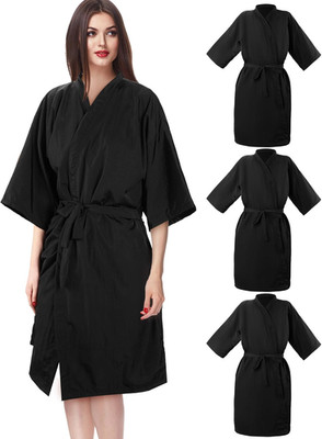 4 Pcs Salon Client Gown Robes Cape Hair Salon Black Smock Client Gown Cape with
