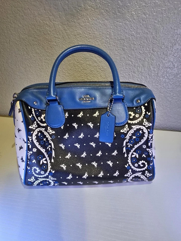 COACH Butterfly Bandana print Handbag With Matching Wallet. F59328. Pre-owned - Image 2 of 4