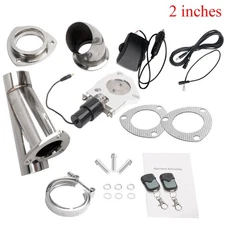 2" Electric Exhaust Valve Kit w/ Wireless Remote - T304 Stainless Steel