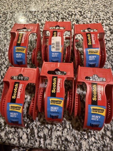 EMPTY Scotch Heavy Duty Shipping Reusable Tape Dispensers 1.88 in x 22.2 yd LOT