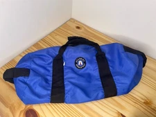 VTG 70s 80s Academy Broadway Blue Nylon Zip Travel Gym Overnight Duffle Bag