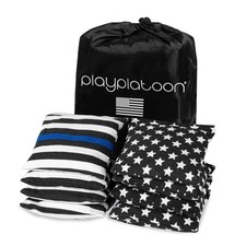 Weather Resistant Cornhole Bean Bags Set of 8 - Blue Line American Police Flag