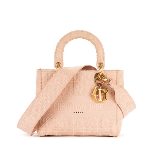 Dior Pink Ltd. Ed. Medium Lady Dior Lite Mizza MM Shoulder Bag