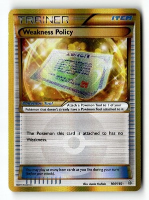 Pokemon Karte Schwächenpolitik (164 Secret Rare) Holo LP XY - Primal Clash 164/160