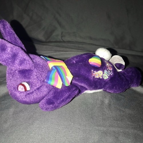 Vintage 1998 Lisa Frank Fantastic Beans Hop Diggity Bunny Beanie Plush Toy Rare