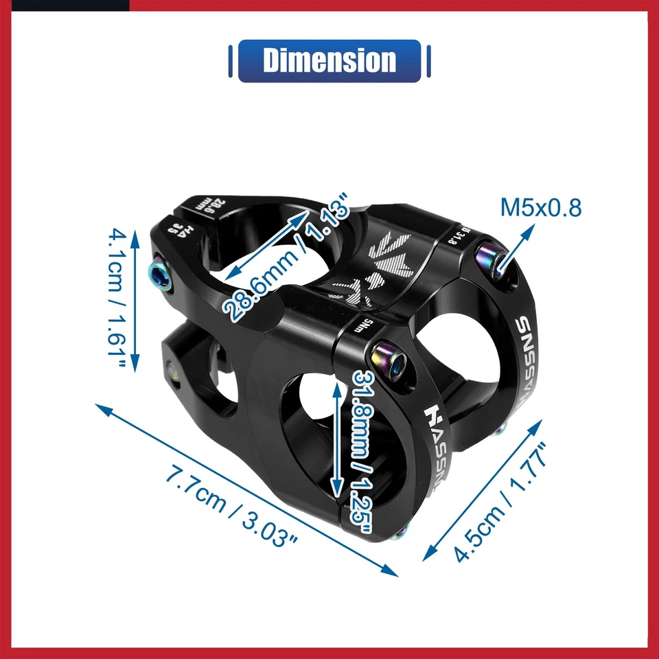 Acessórios para guidão de bicicleta de montanha com haste de liga de alumínio 35 mm - Imagem 3 de 4