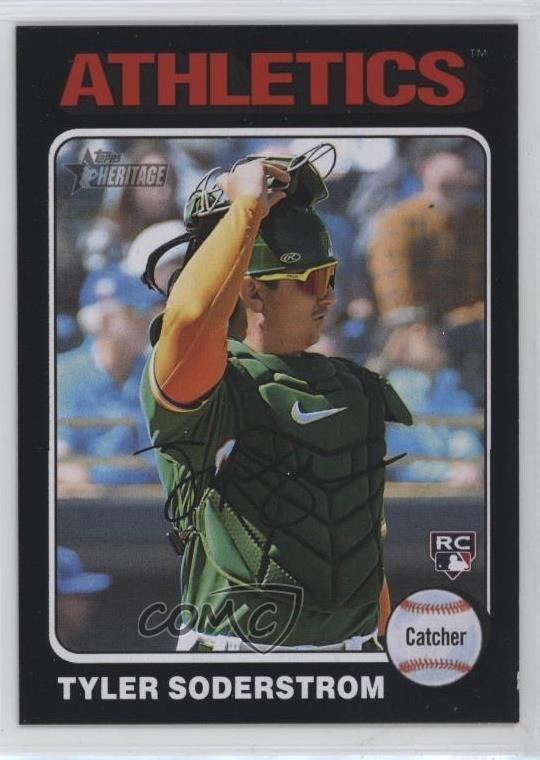 2024 Topps Heritage Rookies Black Border /50 Tyler Soderstrom #471 0t0b
