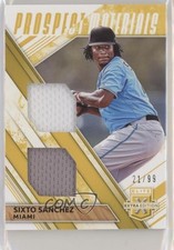 2019 Elite Extra Edition Dual Prospect Materials Gold 21/99 Sixto Sanchez 4l3