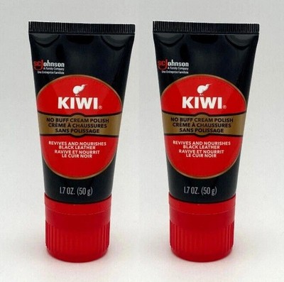 2 Pack- KIWI No Buff Cream Shoe Polish - Black -  1.7 oz