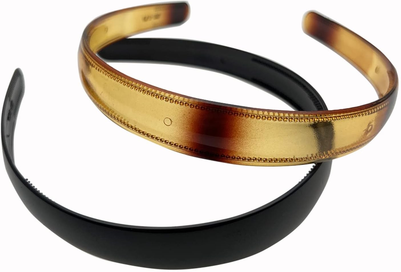 Headband 2 PCS Plastic Headbands with Teeth 2cm Wide Hairbands for Women, Men,