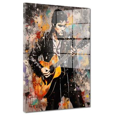 Elvis Musiker King Acrylglas Wandbild Bild Rock 'n' Roll Wohnzimmer XL