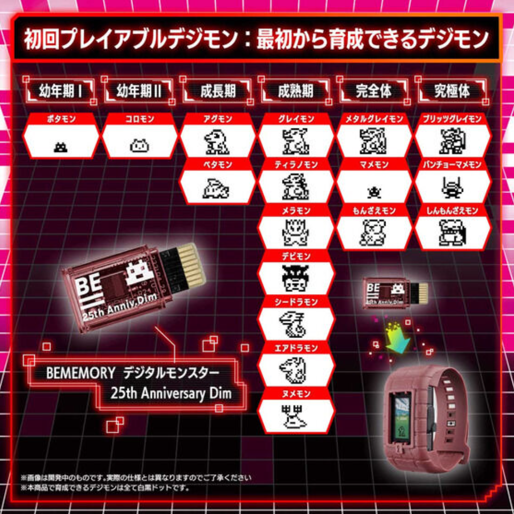 Bandai Vital Bracelet BE Digital Monster Digimon 25th Anniversary