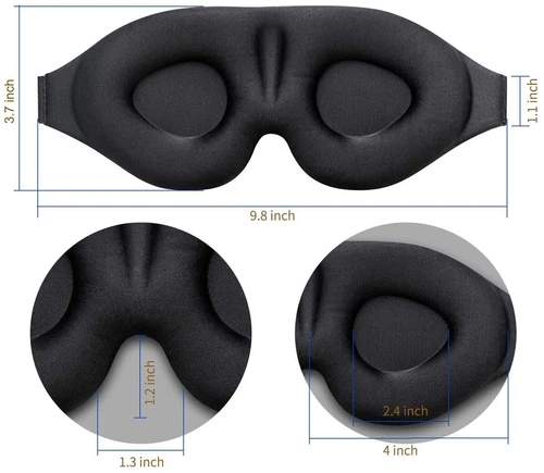 Travel Accessories 3D Sleep Mask For Men & Women Eye Mask For Sleeping Blindfold - Picture 4 of 8