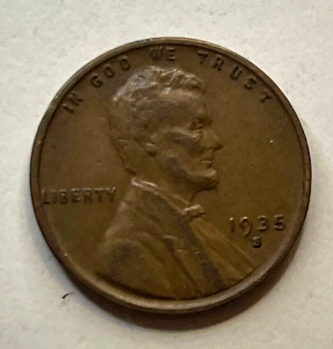 RARE 1935-S LINCOLN WHEAT CENT SAN FRANCISCO HIGH GRADE VF+/EF #2