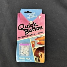 Vintage 1983 Quick Button Super Glue Corp. No Sewing Travel Pack IOP #SB16
