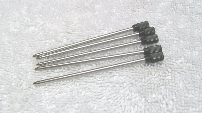 5 SHORT MINI PEN REFILLS BLACK INK 2 3/4" 70MM FITS ZOOM 414 707 717 & MORE