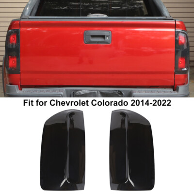 2Pcs Smoke Black Rear Taillight Lamp Cover Trim Decor For 2014-22 Chevy Colorado