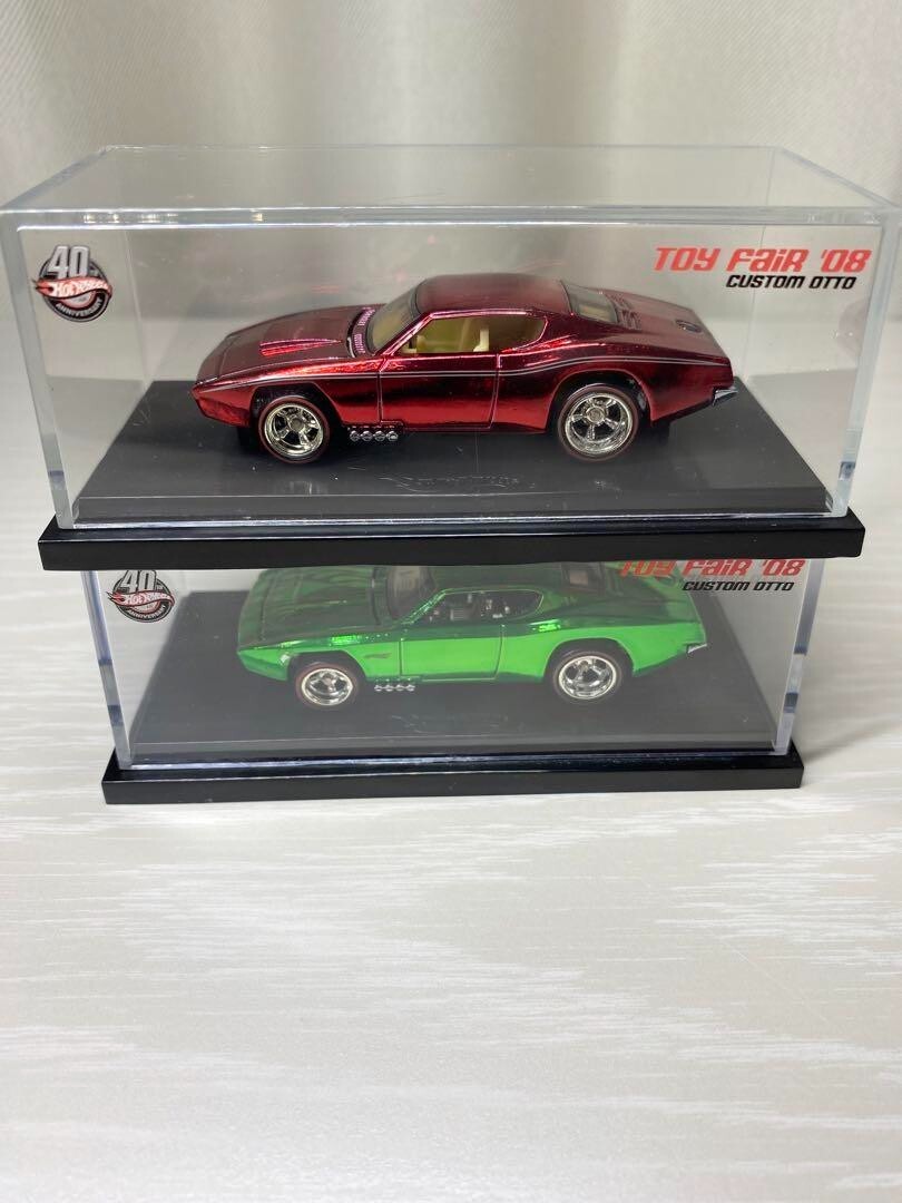ホットウィール TOY FAIR 2008 CUSTOM OTTO 2台セット Hot Wheels Custom Otto 2-Car Set Toy Fair 2008 Red & Green