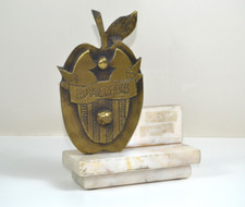 VTG Brass Apple Trophy Marble Base “PENA VALE COFRENIS“ Award Spain Unique Decor