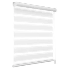 CUSTOM CUT Light Filtering Dual Zebra Roller Blind Window Shade