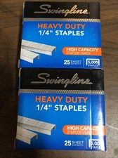 Lot Of 2 Swingline Heavy Duty Staples 25 Sheet Capacity 5000/Box New