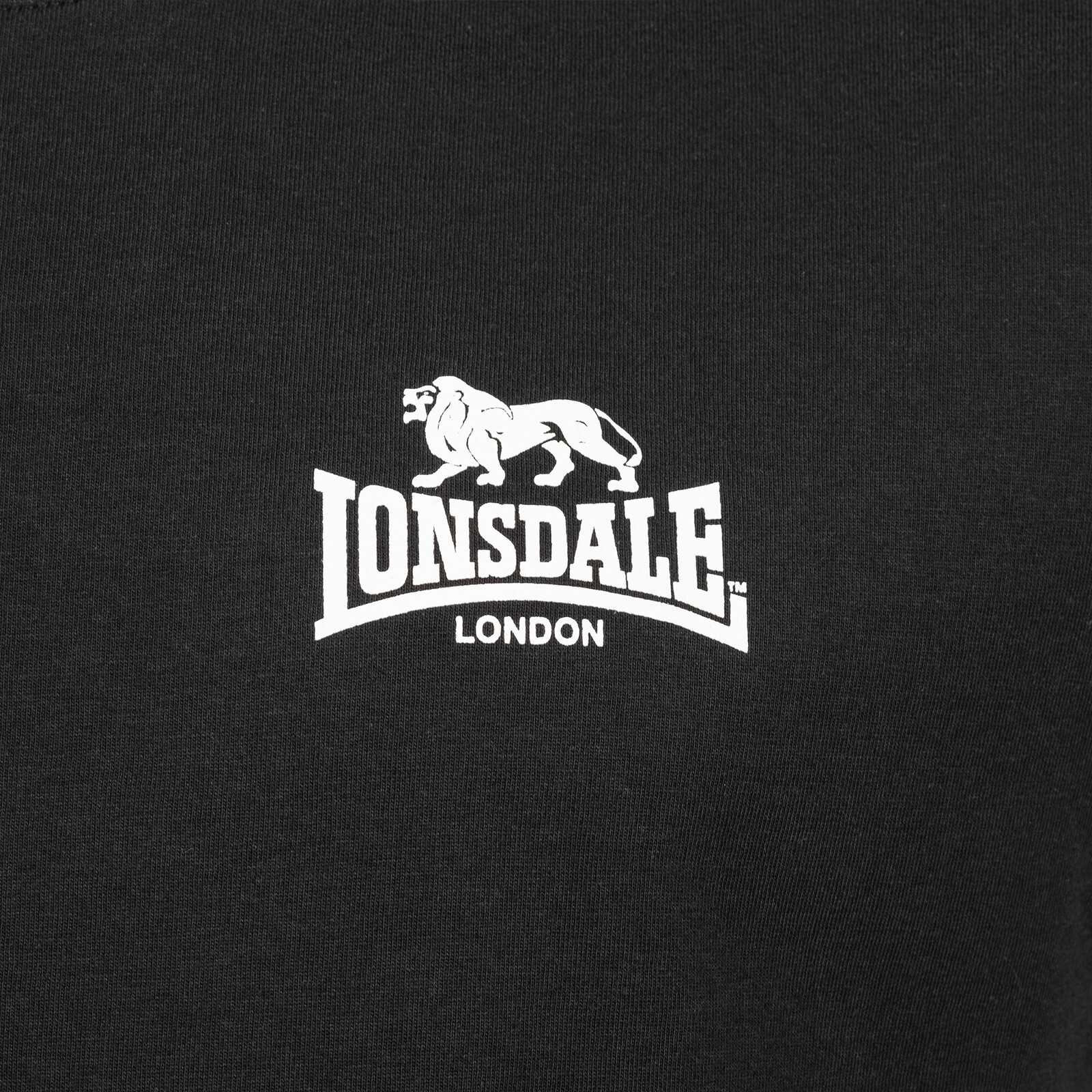 Lonsdale Black T-Shirt Chest Logo 