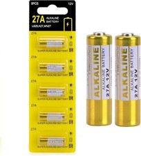 12V 27A A27 Alkaline Battery, V27A LR27A MN27 L828 12V Battery 5-Pack 