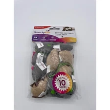 Smarty Kat Catnip Mouse Toys for Cats 10ct New