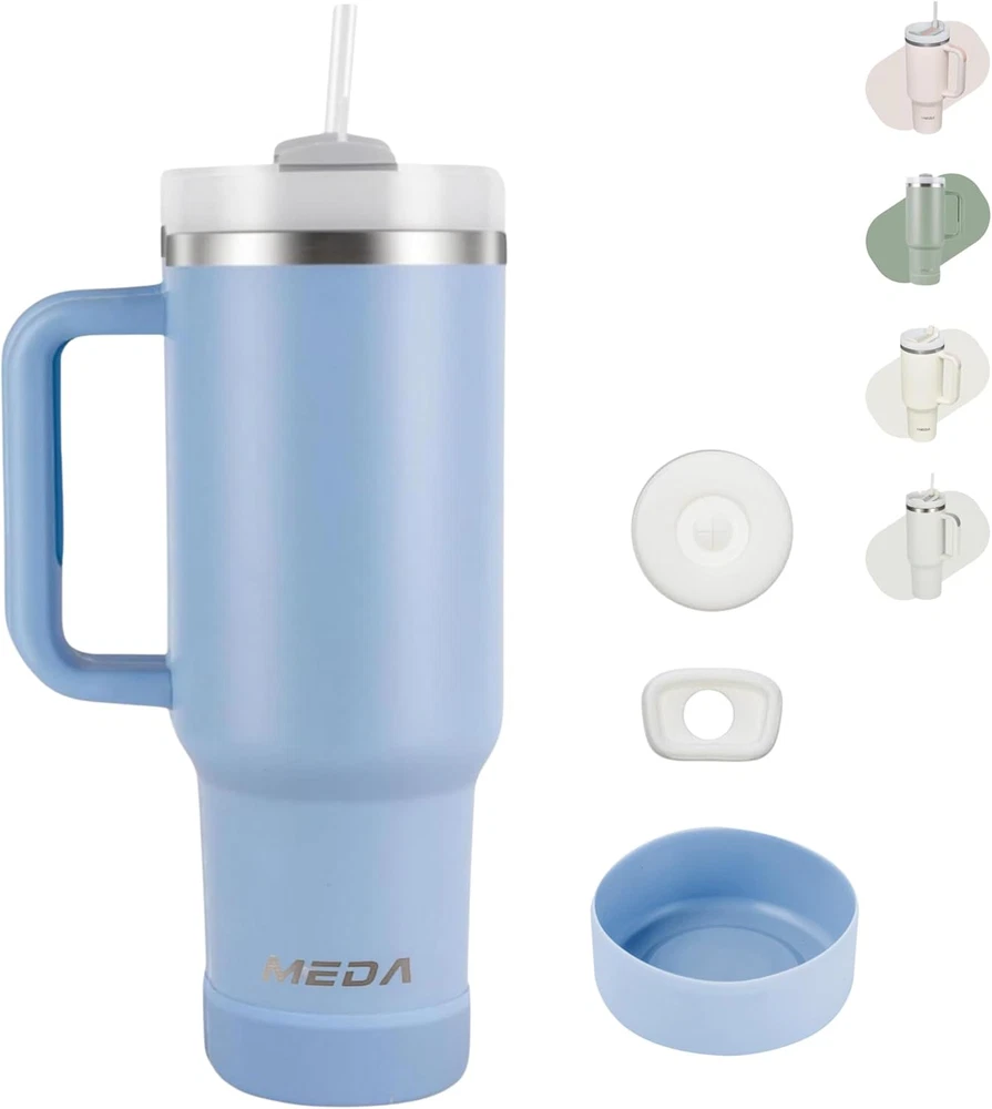 Tumbler with Lid & Straw 40Oz | Leak Proof,Insulated, Reusable Travel Coffee Mug