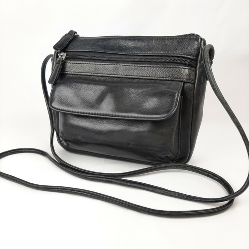 Fossil Mujeres Pequeña Negro Genuino Cuero Bandolera Bolso para el Hombro  Bolso de Mano Cartera | eBay