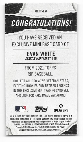 2021 Topps RIP (Online Exklusiv) Mini Orange Evan Weiß #1/3 (MRIP-EW) RC - Bild 2 von 2
