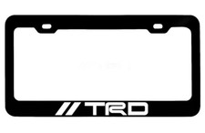 Toyota Trd License Plate Frame Black Anodized Aluminum With Laser Engraved Toyota Trd License Plate Frame Black Anodized Aluminum With Laser Engraved