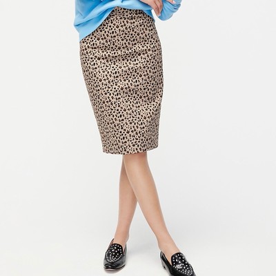 leopard skirt j crew