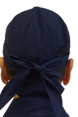 Japanese Kimono Samue Cotton Bandana Cap Black Japan Craftsman