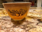 VTG Pyrex Old Orchard Harvest Fruit 1.5 PT Mixing Bowl #401 Small Nesting