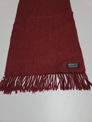 Burberry scarf authentic embroidered logo pure cashmere fabric - Picture 2 of 10